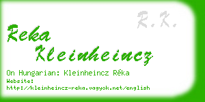 reka kleinheincz business card